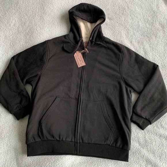 Victory Outfitters Men's Fleece Zip Up Hoodie with Soft Berber Lining S /XL - Picture 1 of 6